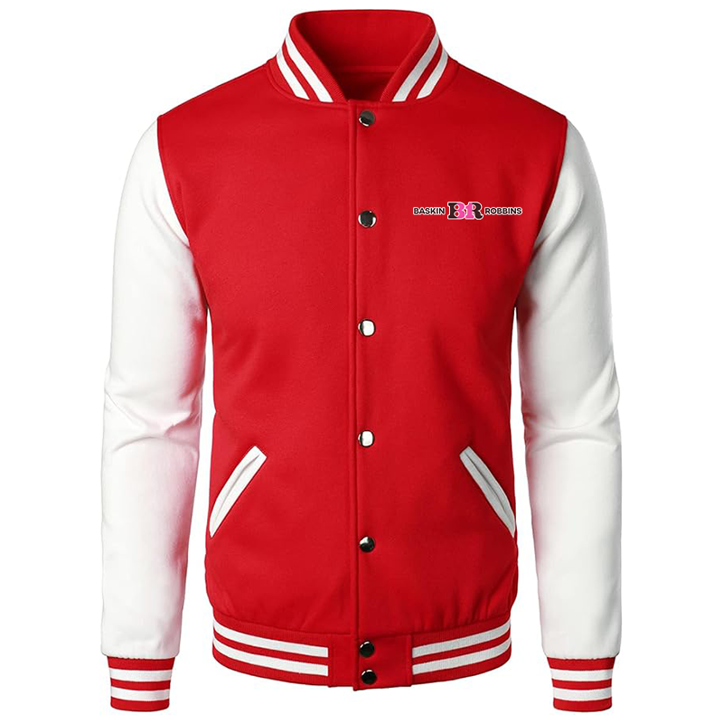 Men's  Baskin-Rоbbins Varsity Baseball Jacket Cotton Blend Letterman Jackets